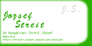 jozsef streit business card