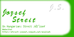 jozsef streit business card